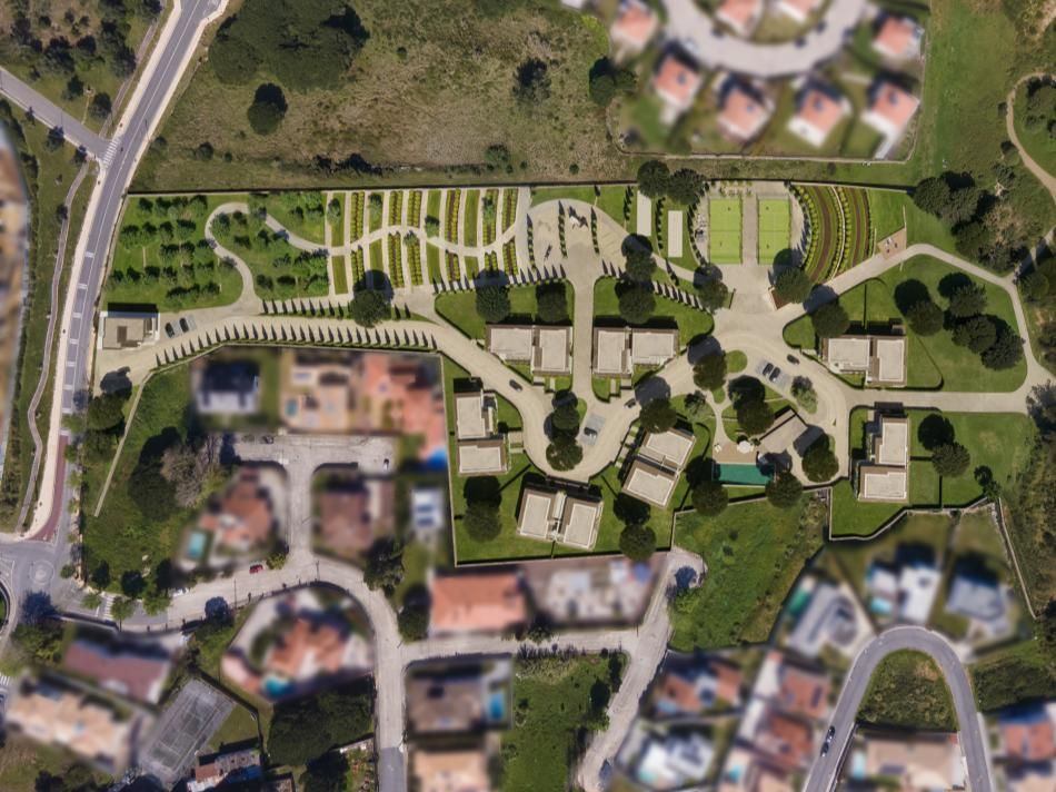 Masterplan concept on aerial photo